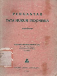 Pengantar tata hukum Indonesia