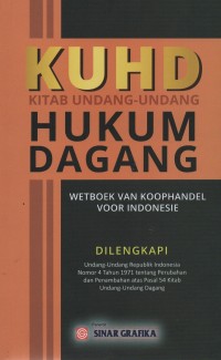 Image of KUHD kitab undang-undang hukum dagang : (wetboek van Koophandel voor Indonesie)