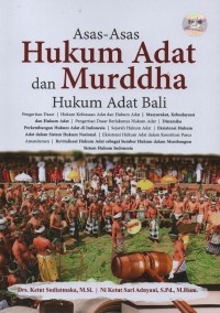 Image of Asas-asas hukum adat dan murddha hukum adat Bali