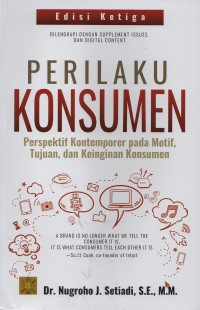 Image of Perilaku konsumen : perspektif kontemporer pada motif, tujuan, dan keinginan konsumen
