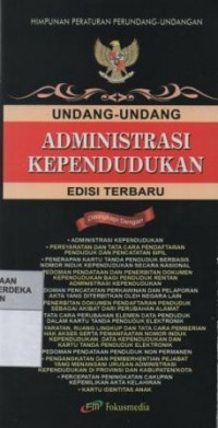 Image of Undang-undang administrasi kependudukan