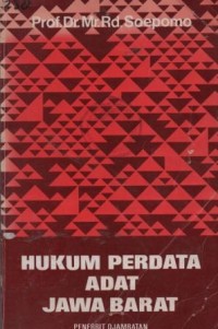 Image of Hukum perdata adat Jawa Barat