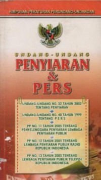 Image of Undang-undang penyiaran dan pers