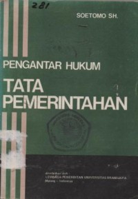 Image of Pengantar hukum tata pemerintahan