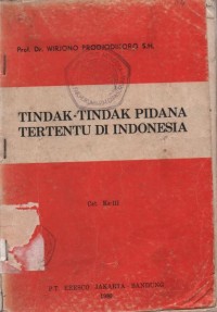 Image of Tindak-tindak pidana tertentu di indonesia